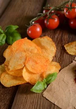 Potato chips Stock Photos