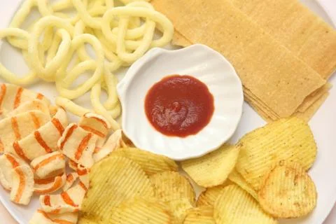 Potato chips Stock Photos