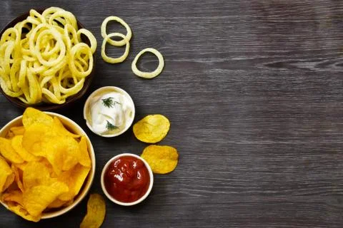 Potato chips Stock Photos