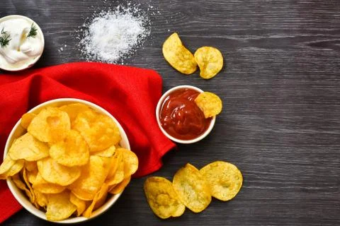 Potato chips Stock Photos