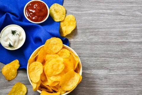 Potato chips Stock Photos