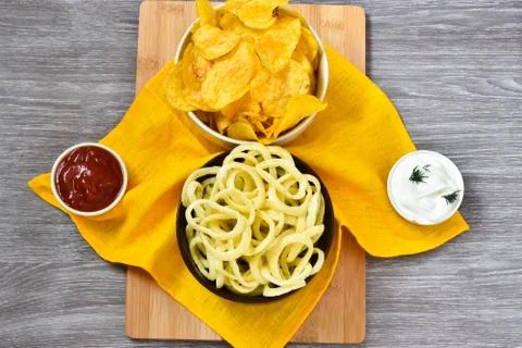 Potato chips Stock Photos