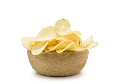 Potato chips pile Stock Photos