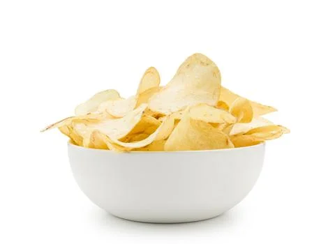 Potato chips pile Stock Photos