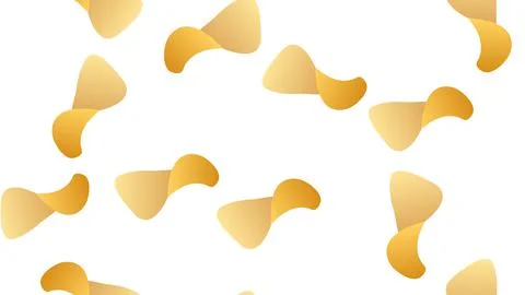 Potato chips seamless pattern. Vector background of food. Fried potatoes frie Stock Illustration