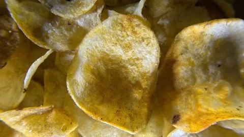 Potato Chips - Sliding Shot - Leftwards Stock Footage 283891371