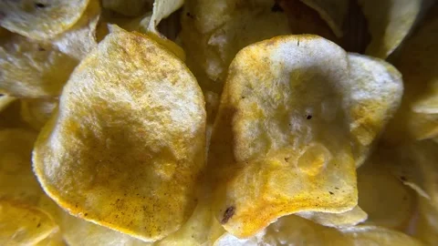 Potato Chips - Sliding Shot - Rightwards Video stock 283891096