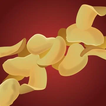 Potato chips snacks Stock Illustration