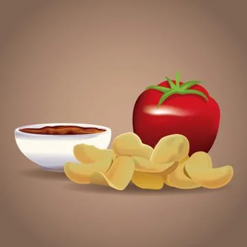 Potato chips snacks Illustrazione stock