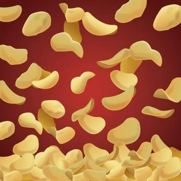 Potato chips snacks Illustrazione stock