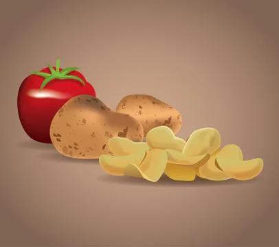 Potato chips snacks Stock Illustration