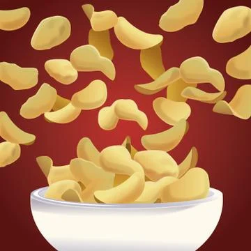 Potato chips snacks Illustrazione stock