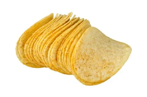 Potato chips with spices Stock Photos