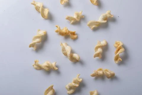 Potato chips stack, pile and heap, realistic 3D vector with crunchy wavy snac Stock Photos