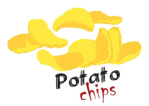Potato Chips sticker Stock-Illustration