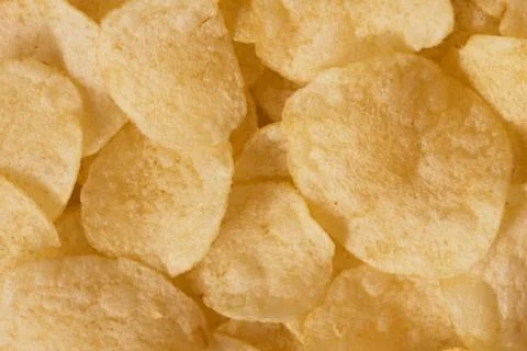 Potato chips texture background,potatoes pattern. 스톡 사진