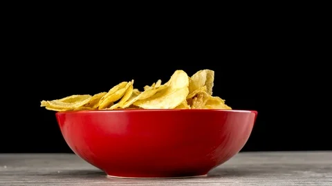 Potato chips time Stock Footage 99286198