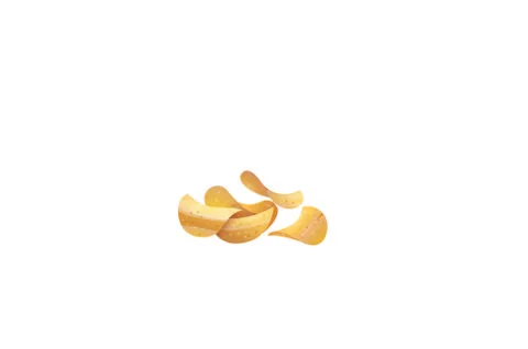 Potato chips vector illustration isolated on white background Stock Illustration