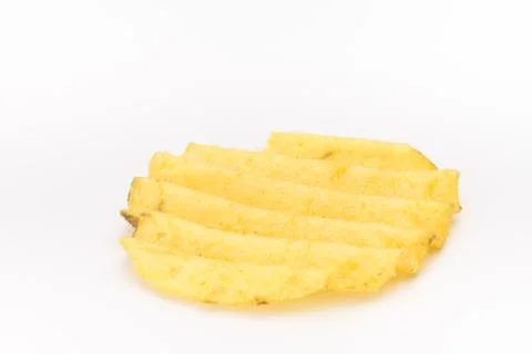 Potato chips on white background.. Stock Photos