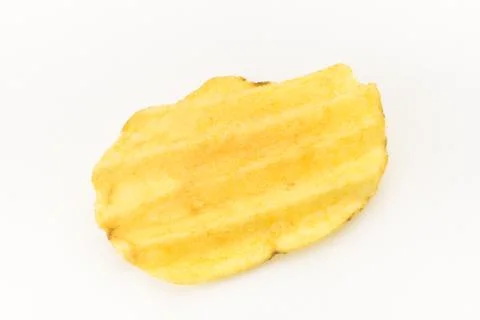 Potato chips on white background.. Stock Photos