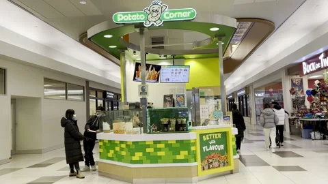 Potato Corner Stand Stock Footage 221288995