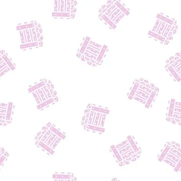 Potato crate glyph vector seamless pattern Stock Illustration