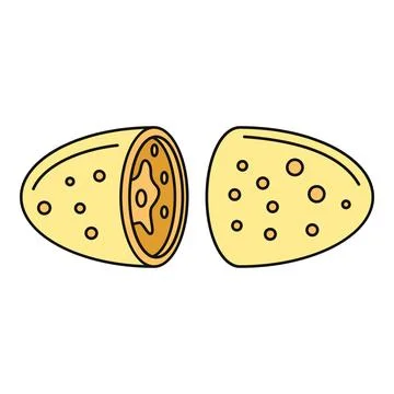 Potato cut in half displaying raw healthy vegetable Stock Illustration