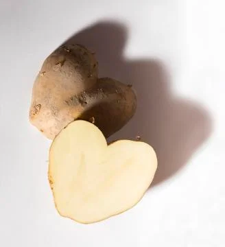 Potato cut in half Foto stock