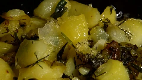 Potato with dill Vídeo Stock 256047606