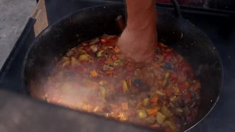 Potato dish in the pot Stock Footage 190012009