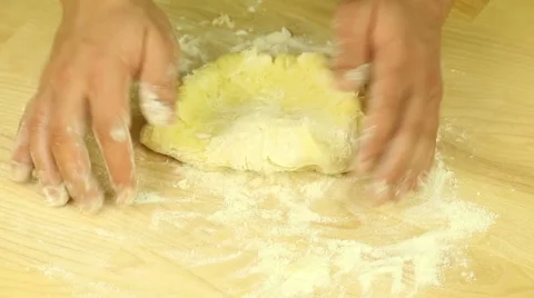 Potato dough kneading Stock Footage 50100570