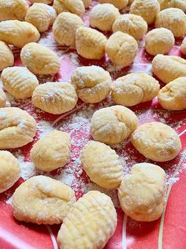 Potato dumplings Foto stock