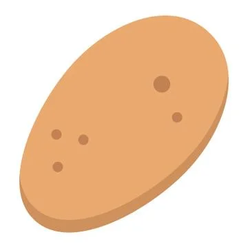 Potato flat icon, vegetable and diet Stock Illustration