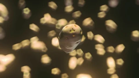 Potato Floating on a Vibrant Bokeh Background 库存影片 72299681
