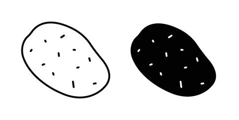 Potato icon Illustration designs pack for Web Stock Illustration