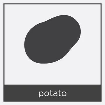 Potato icon isolated on white background Stock Illustration