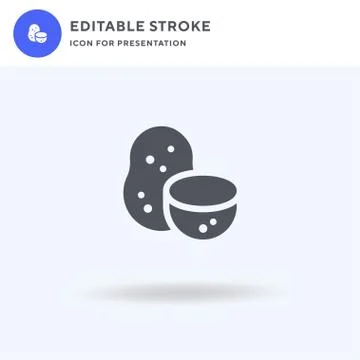 Potato icon vector, filled flat sign, solid pictogram isolated on white, logo Stock Illustration