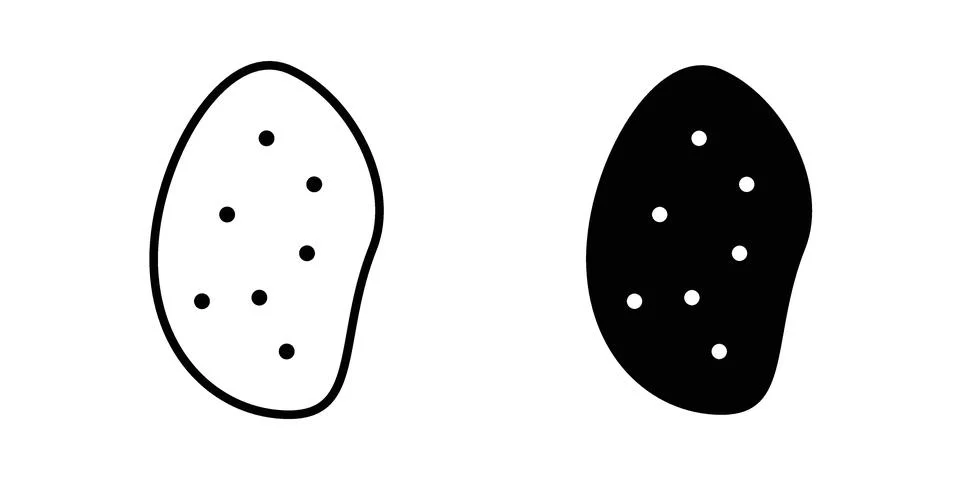 Potato icon for web projects Stock Illustration