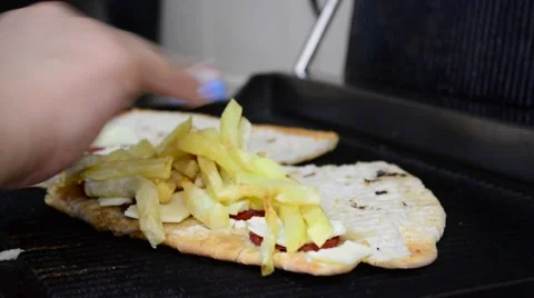 Potato inside Sandwich - 2 Stock Footage 43351465