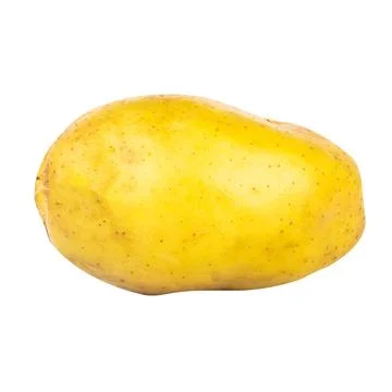 Potato isolated on white background slice cube fresh Stock Photos