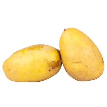 Potato isolated on white background slice cube fresh Stock Photos