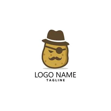 Potato mafia logo design vector Stock Illustration