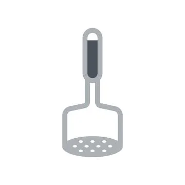 Potato Masher Kitchen Tool Illustration Minimal Food Mashing Utensil Illustration