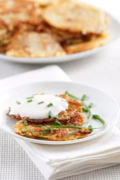 Potato pancakes Stock Photos