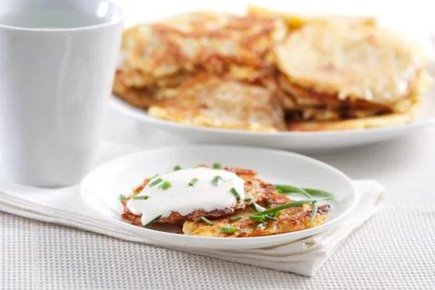 Potato pancakes Foto stock