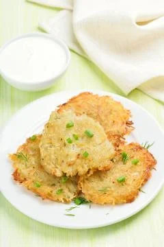 Potato pancakes Stock Photos