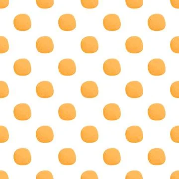Potato patties seamless pattern on white background Illustrazione stock