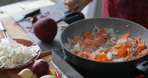 Potato peel off, vegetable soup preparing Stock Footage 146245990