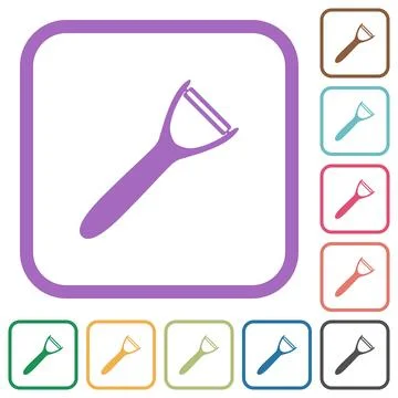 Potato peeler solid simple icons Stockillustratie