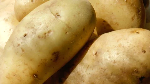 Potato pile rotating Stock Footage 90775050